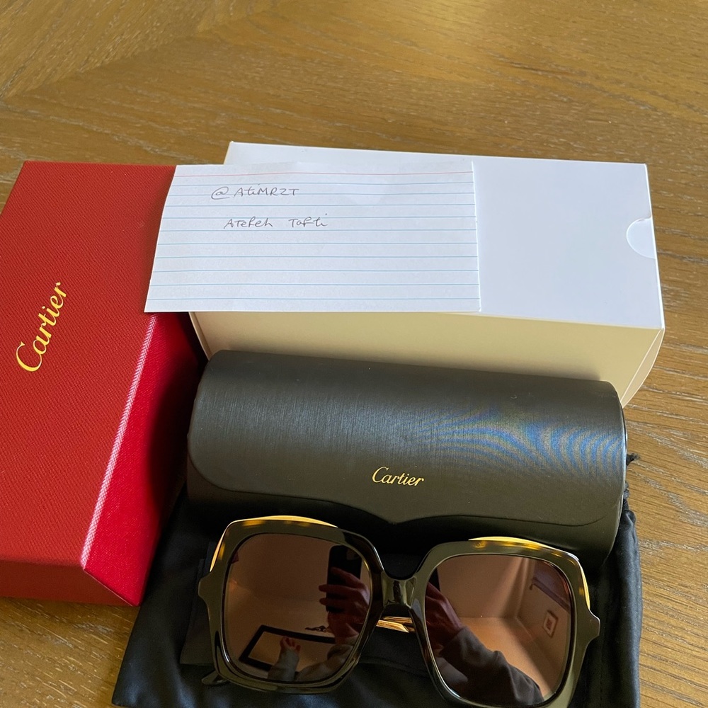 Cartier CT0117S Havana Gold Women's Sunglasses. Original price $1500